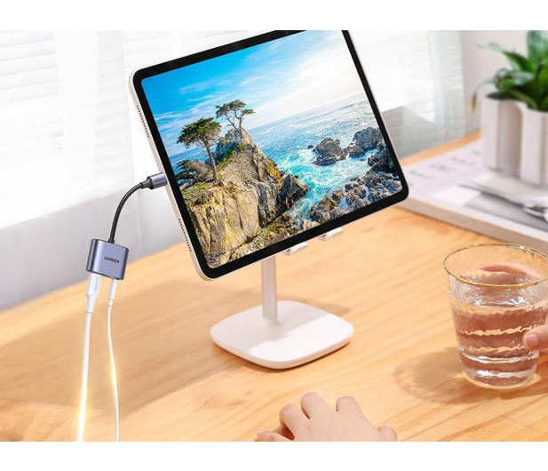 UGREEN Adapter audio CM231 USB-C do mini jack 3.5mm szary - 1488897 - zdjęcie 4